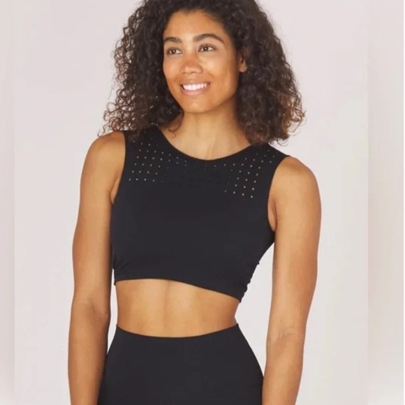 NWT Glyder Sports Bra XS Nylon Spandex Venting Lined Athletic Bra Athleisure New - Picture 2 of 15